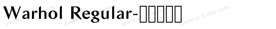 Warhol Regular字体转换